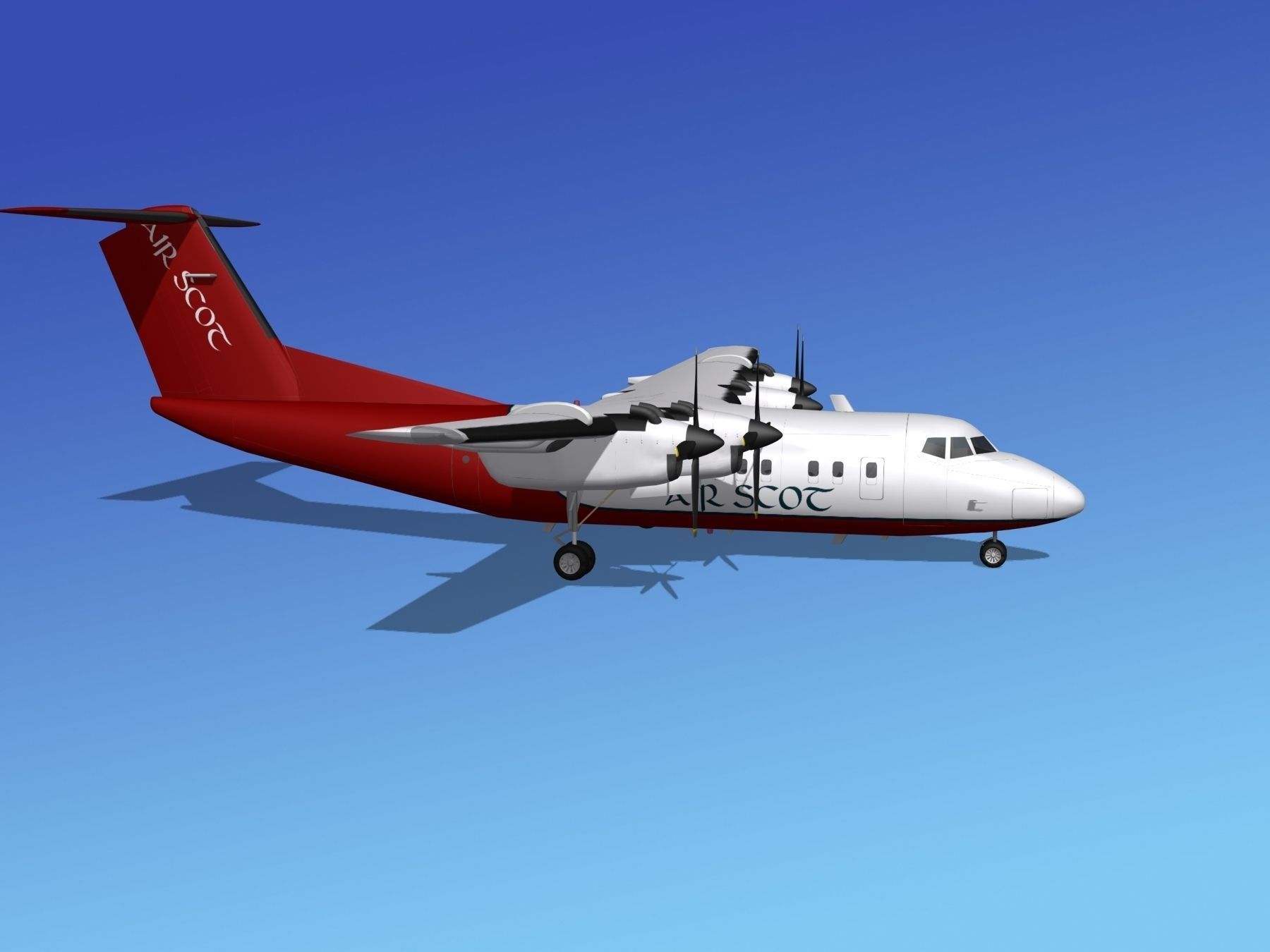 Dehavilland DHC-7 Air Scot 3D model_4