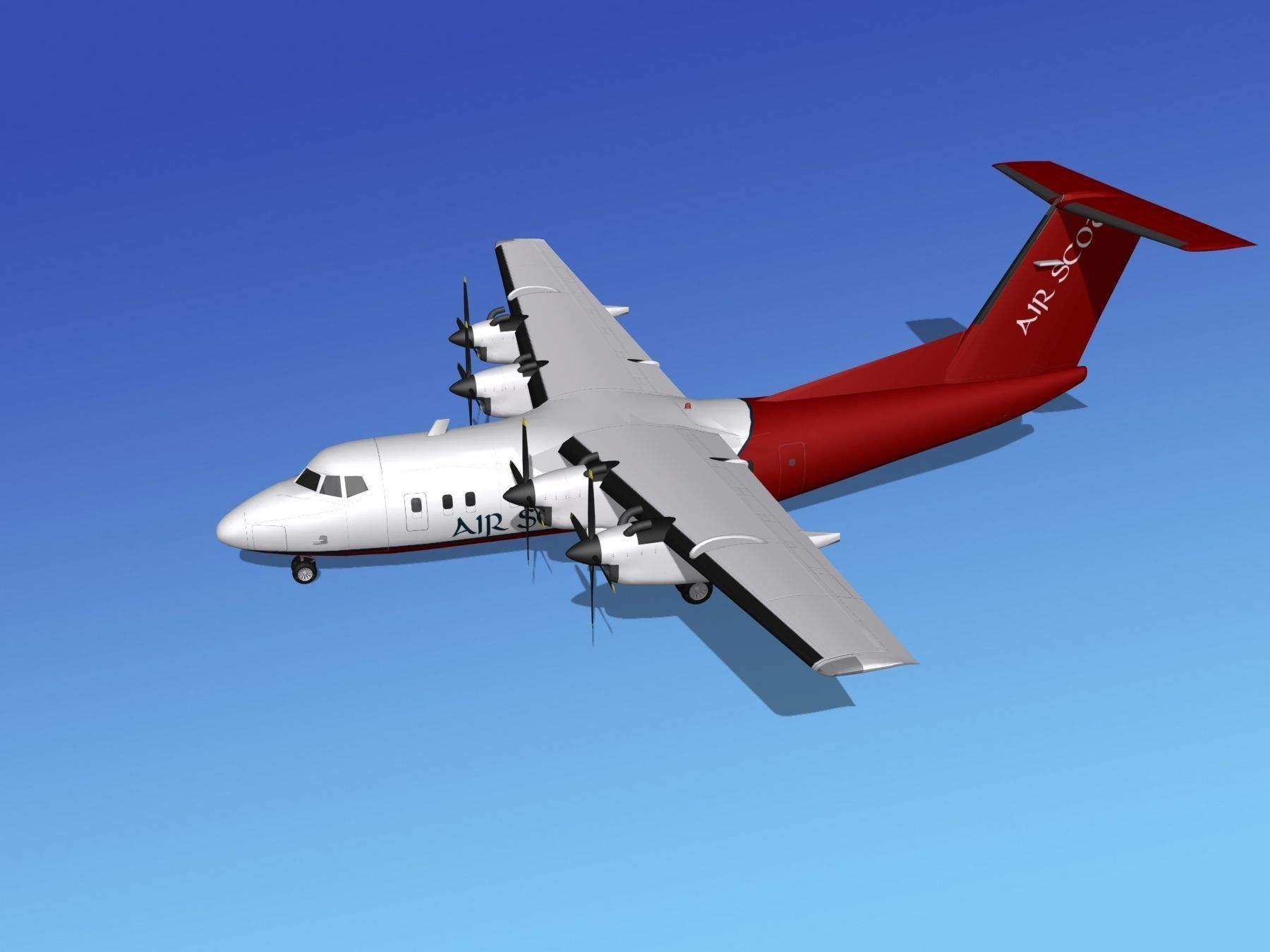 Dehavilland DHC-7 Air Scot 3D model_8