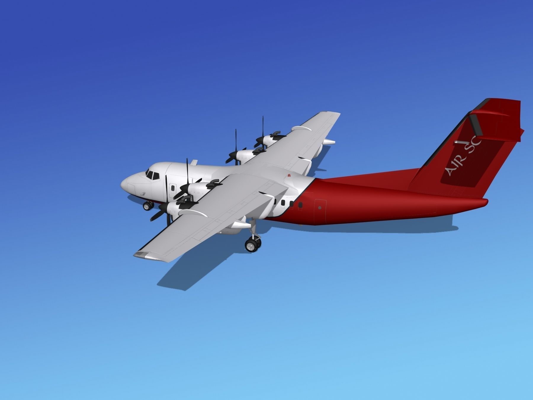 Dehavilland DHC-7 Air Scot 3D model_9