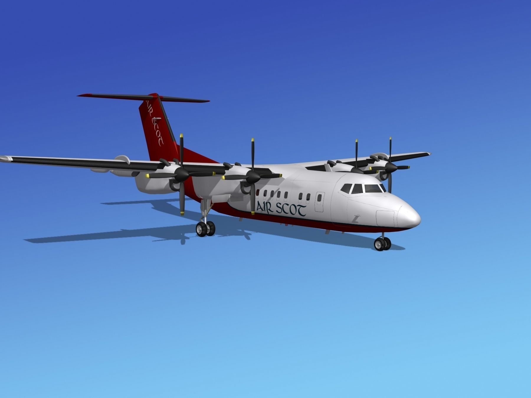 Dehavilland DHC-7 Air Scot 3D model_2