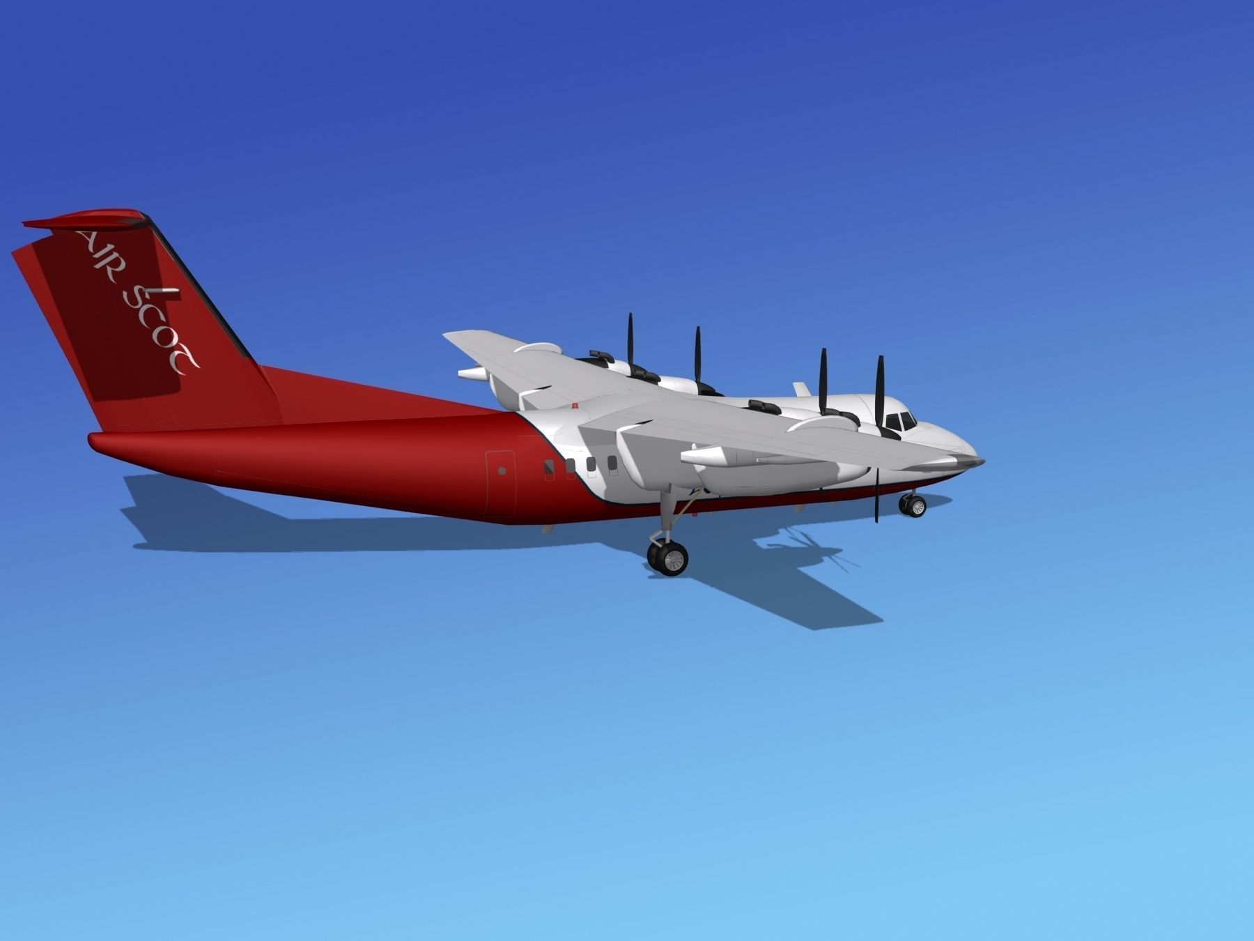Dehavilland DHC-7 Air Scot 3D model_5