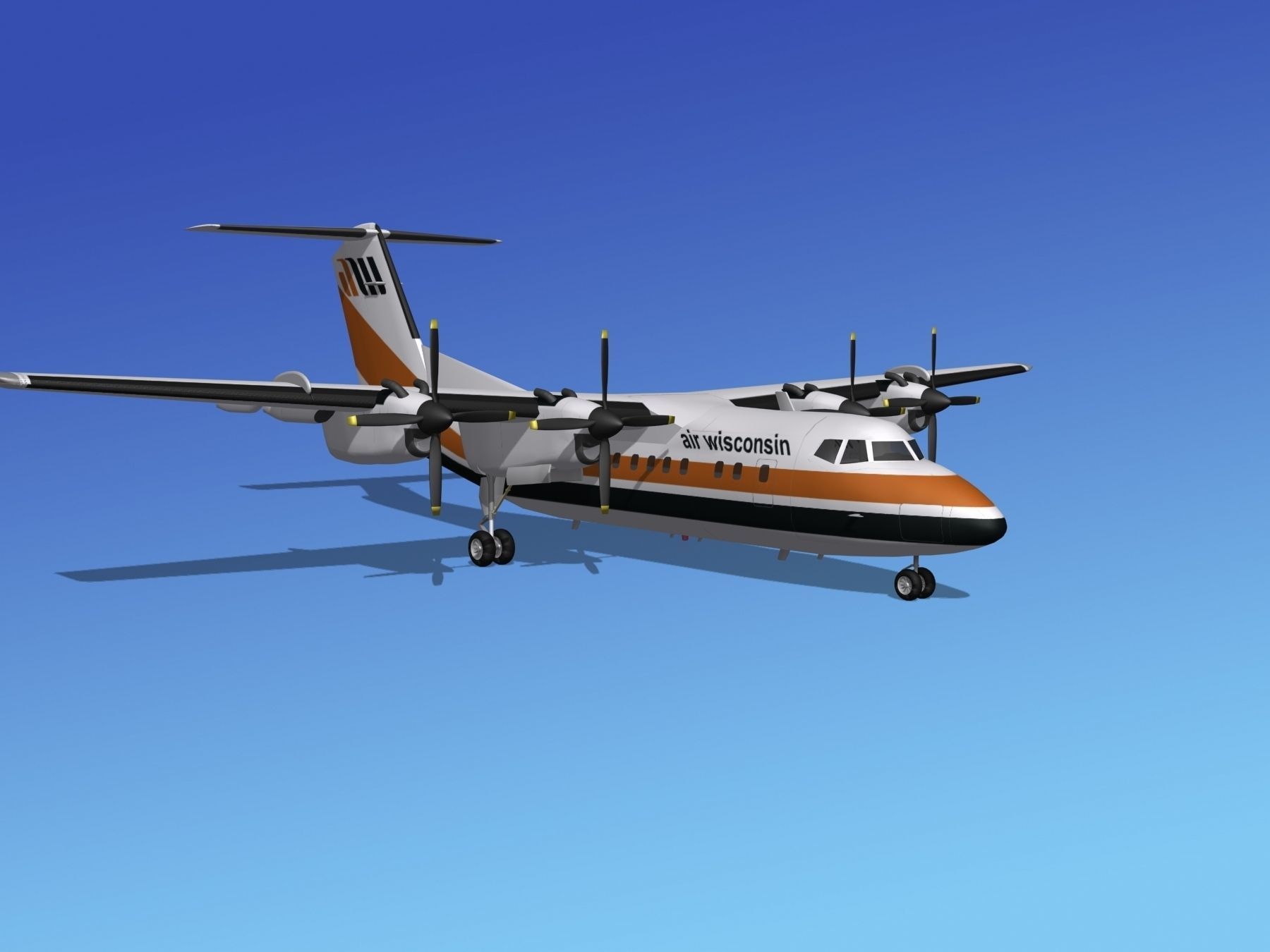 Dehavilland DHC-7 Air Wisconsin 3D model_2