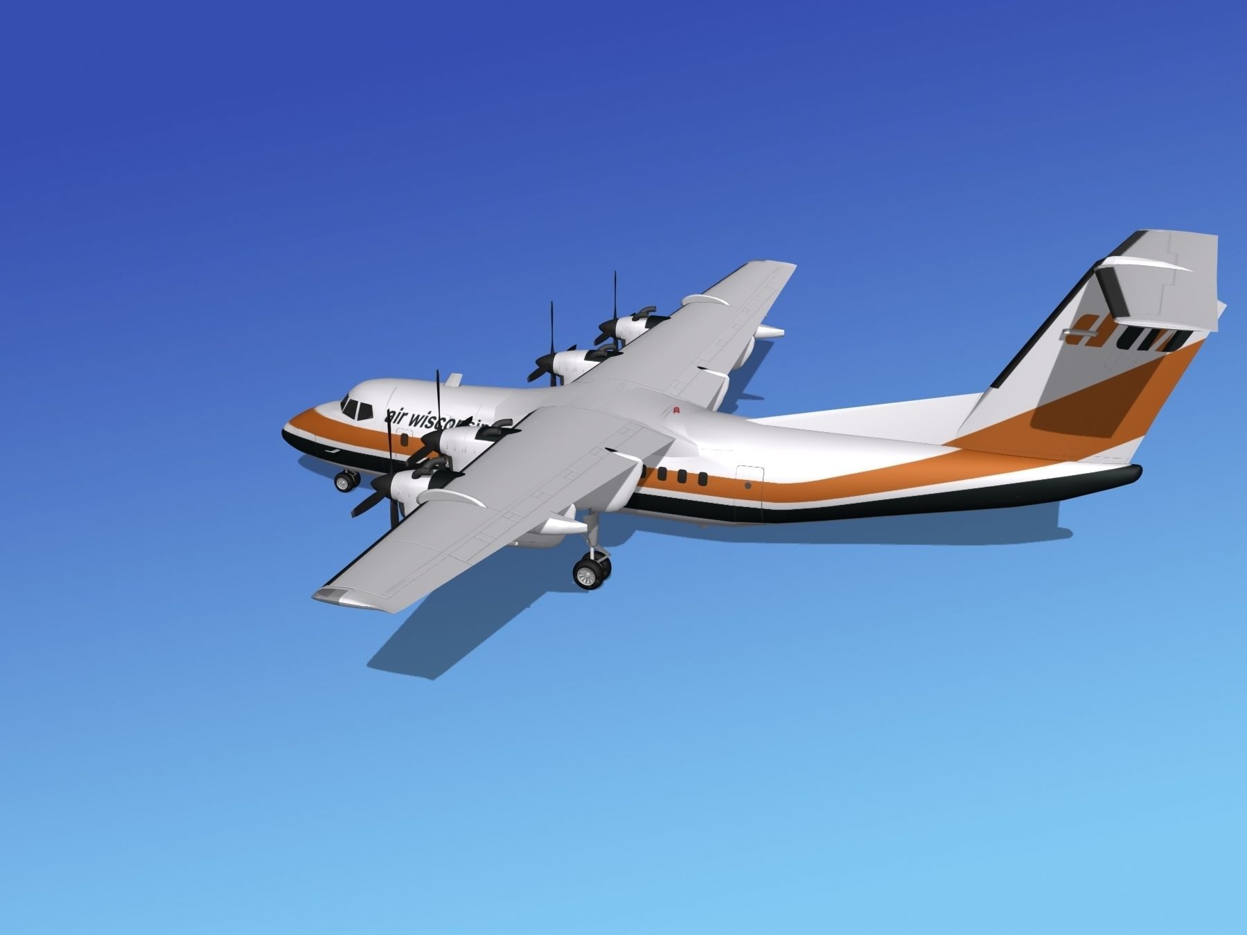 Dehavilland DHC-7 Air Wisconsin 3D model_8
