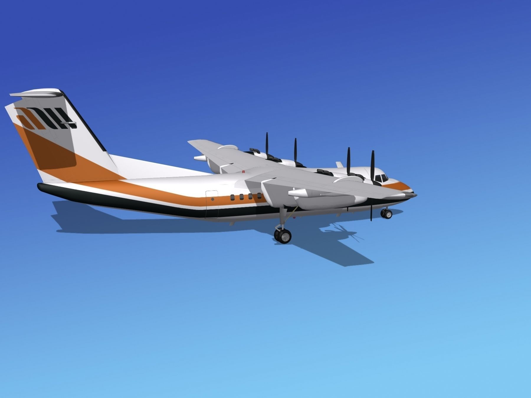 Dehavilland DHC-7 Air Wisconsin 3D model_4