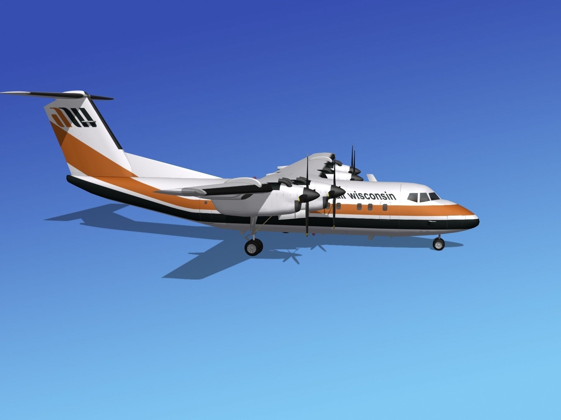 Dehavilland DHC-7 Air Wisconsin 3D model_3