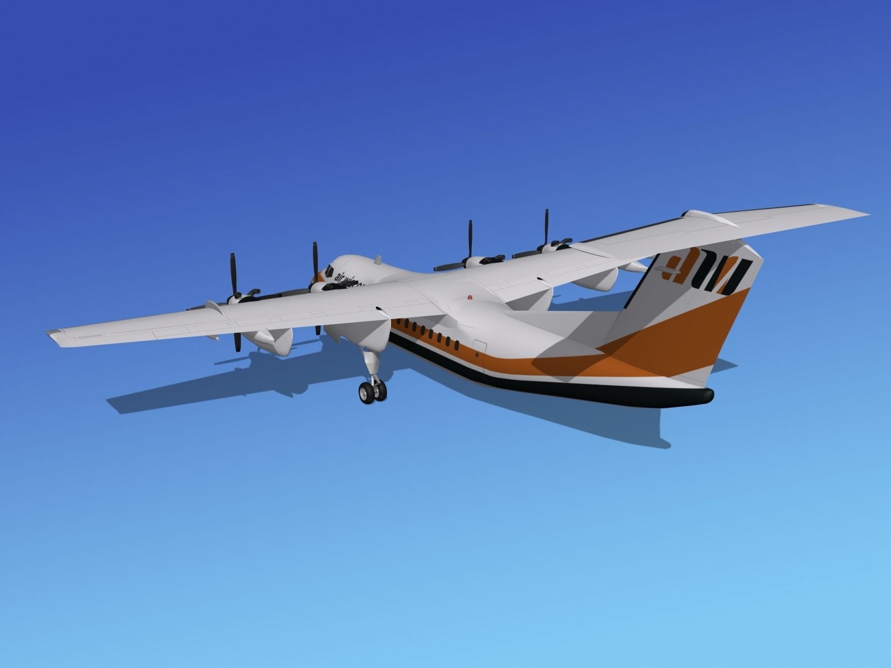Dehavilland DHC-7 Air Wisconsin 3D model_7