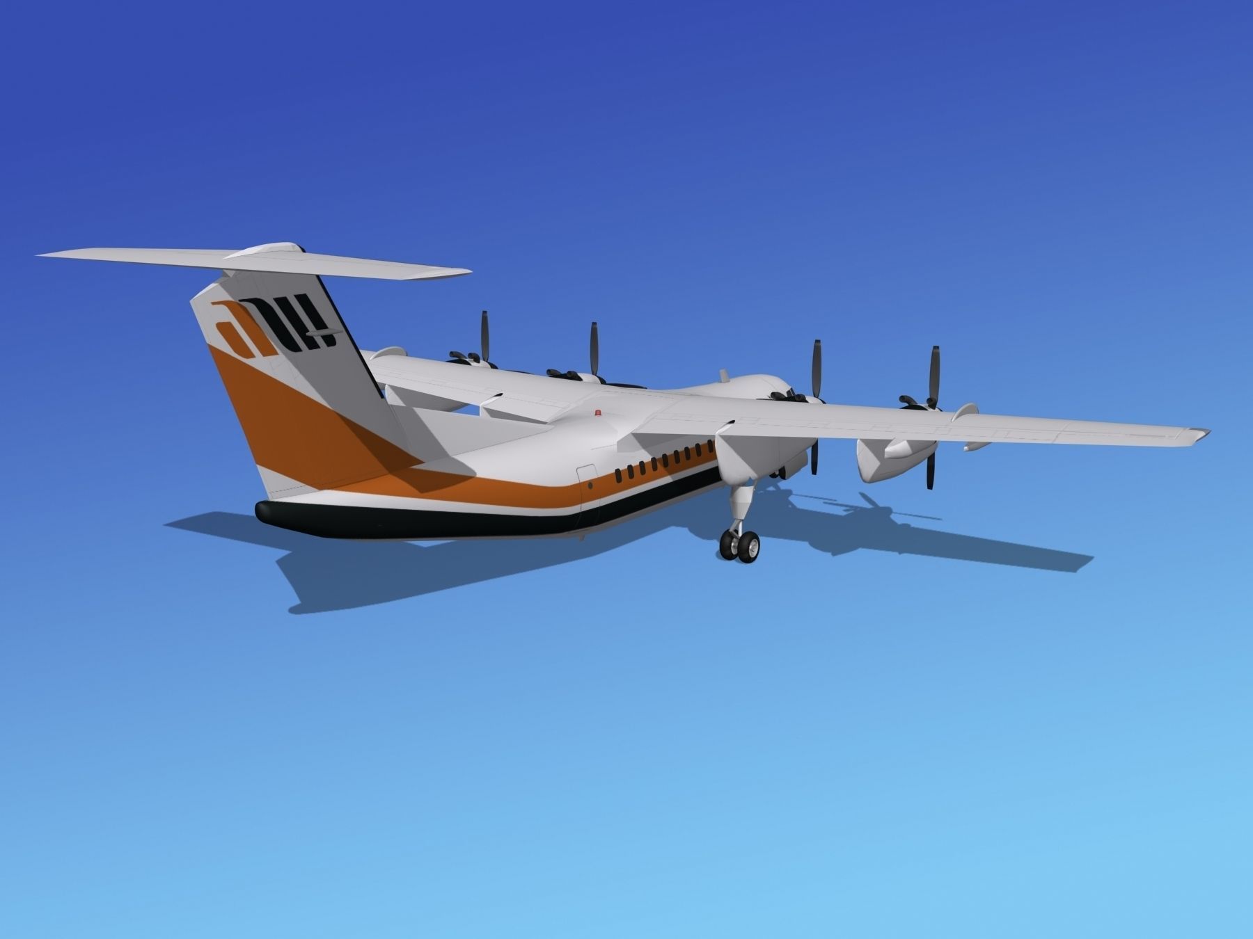 Dehavilland DHC-7 Air Wisconsin 3D model_5