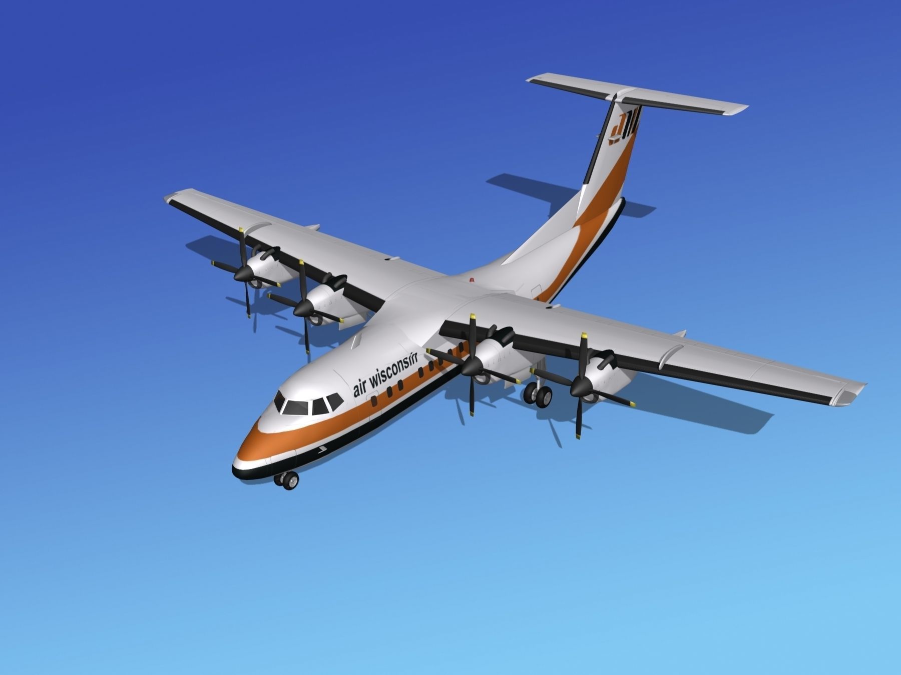 Dehavilland DHC-7 Air Wisconsin 3D model_12