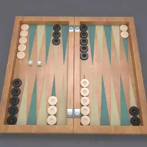 The Backgammon set 3D model