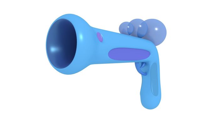 Bubble Gun with 2 Bubbles 3D model