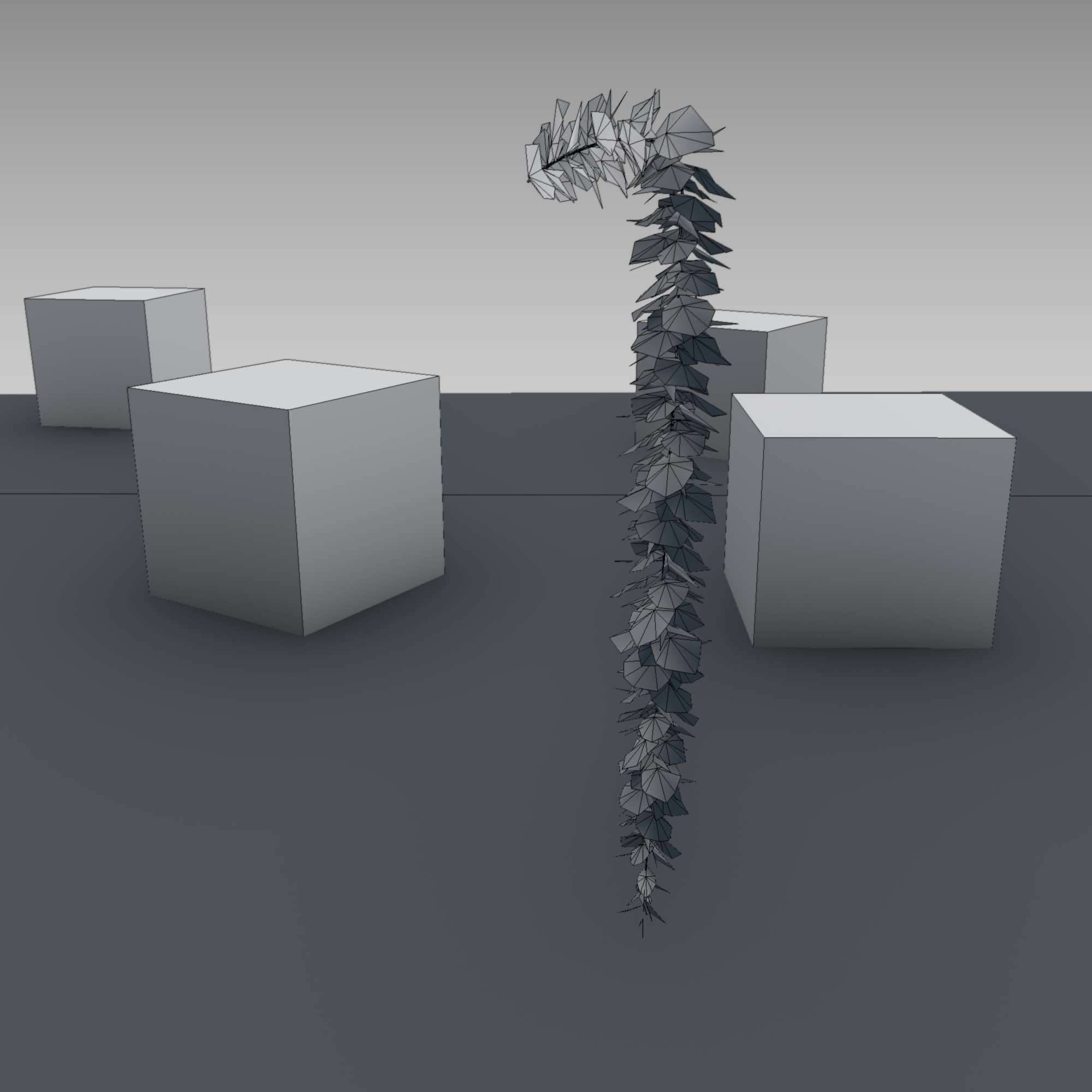 Wild Wine Vine - Parthenocissus - Autumn - Version 11 Low-poly 3D model_8