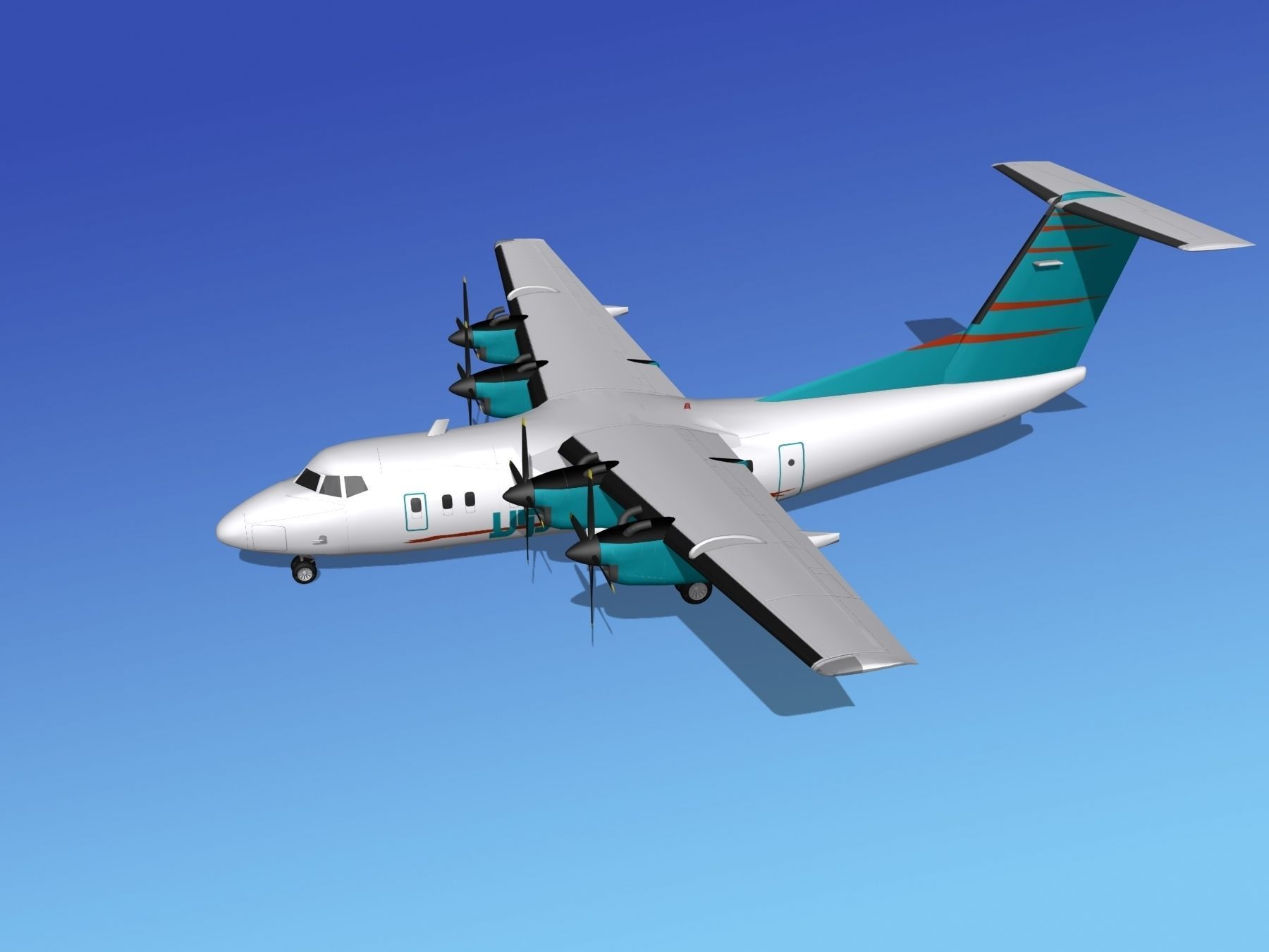 Dehavilland DHC-7 Arkia 3D model_9