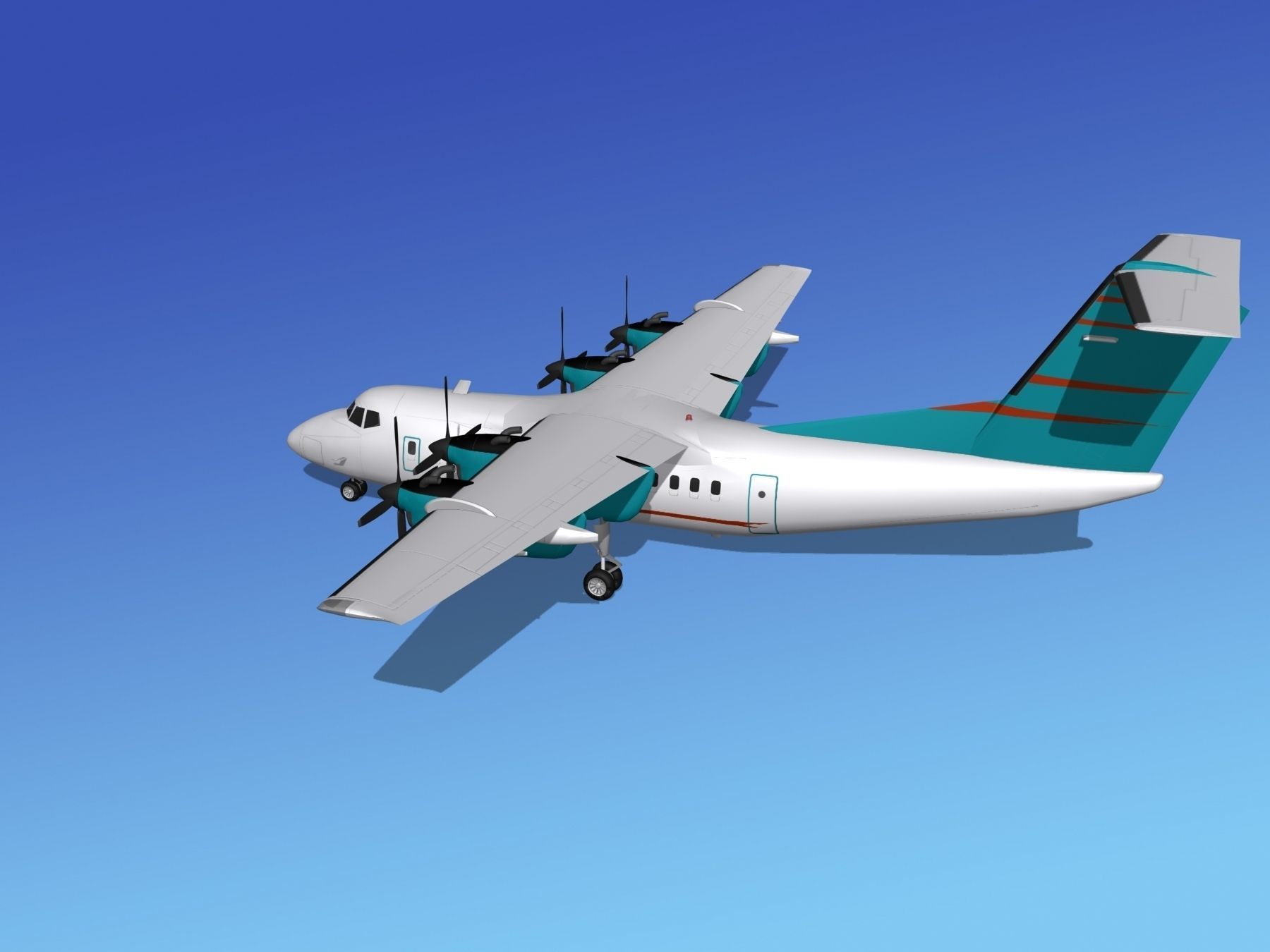 Dehavilland DHC-7 Arkia 3D model_10