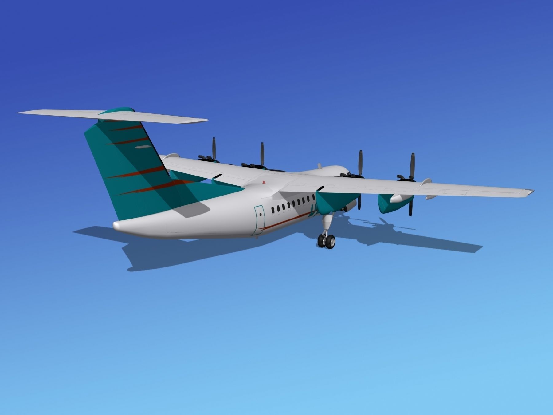 Dehavilland DHC-7 Arkia 3D model_6