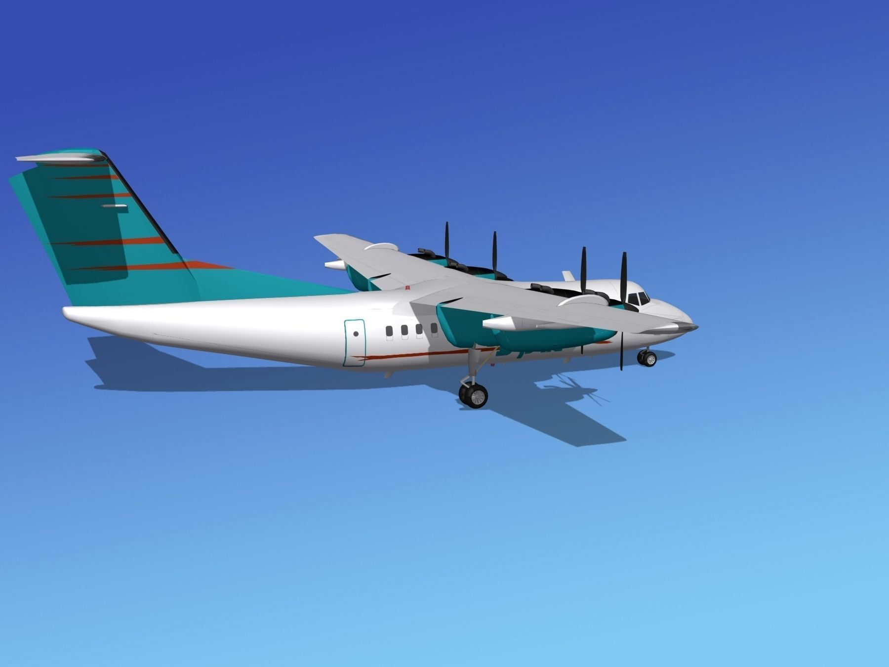 Dehavilland DHC-7 Arkia 3D model_5