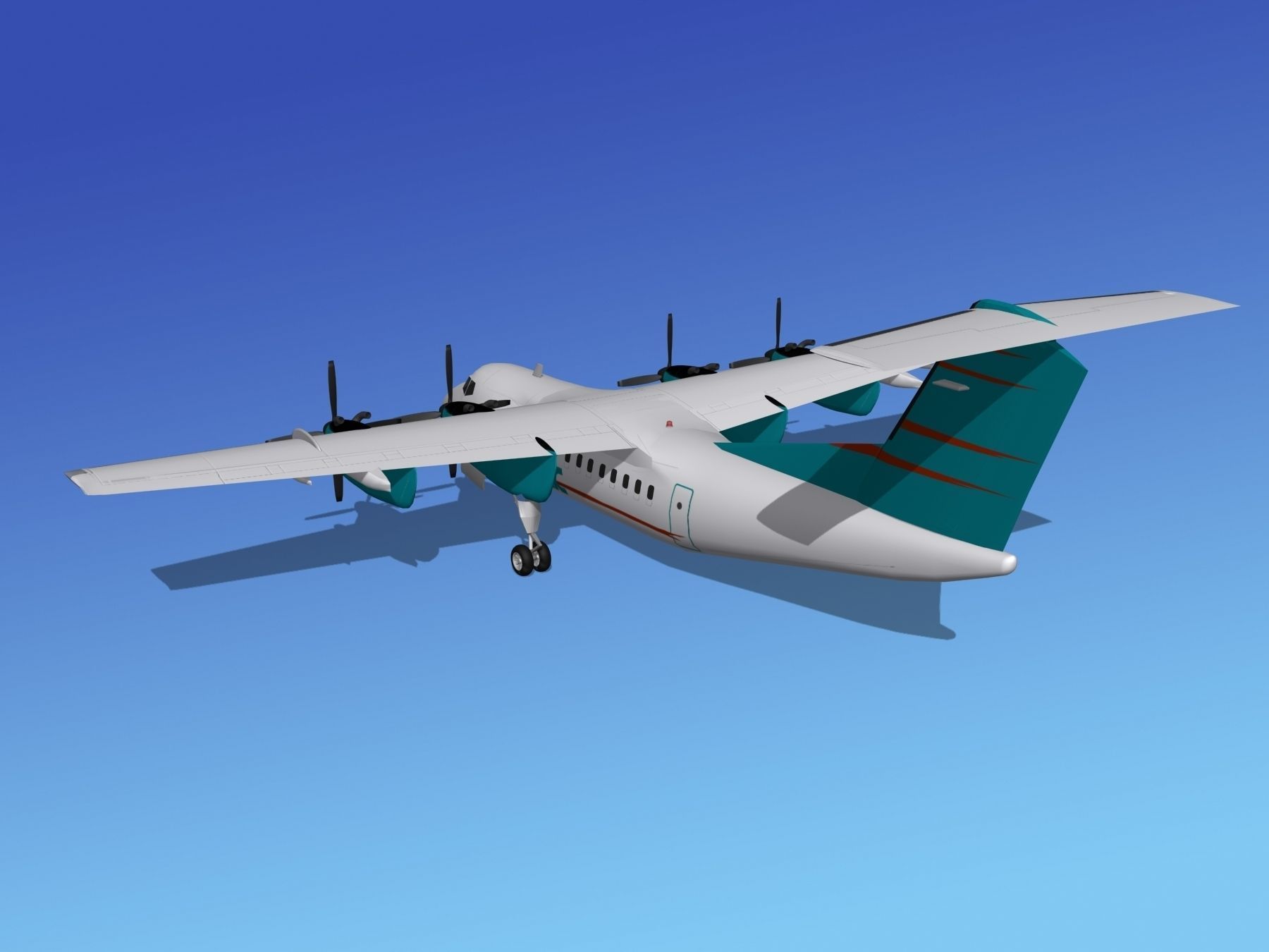 Dehavilland DHC-7 Arkia 3D model_8