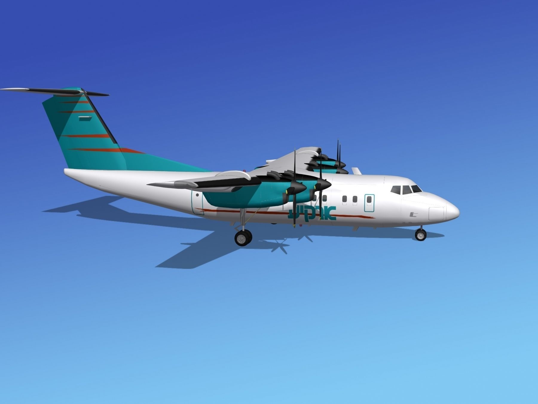 Dehavilland DHC-7 Arkia 3D model_4