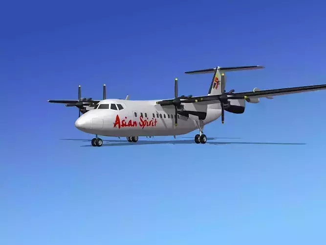 Dehavilland DHC-7 Asian Spirit 3D model