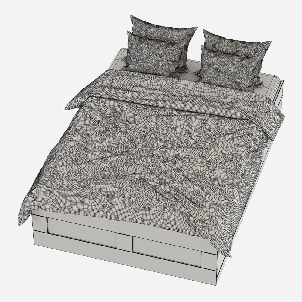 Bed Brimnes 3D model_8