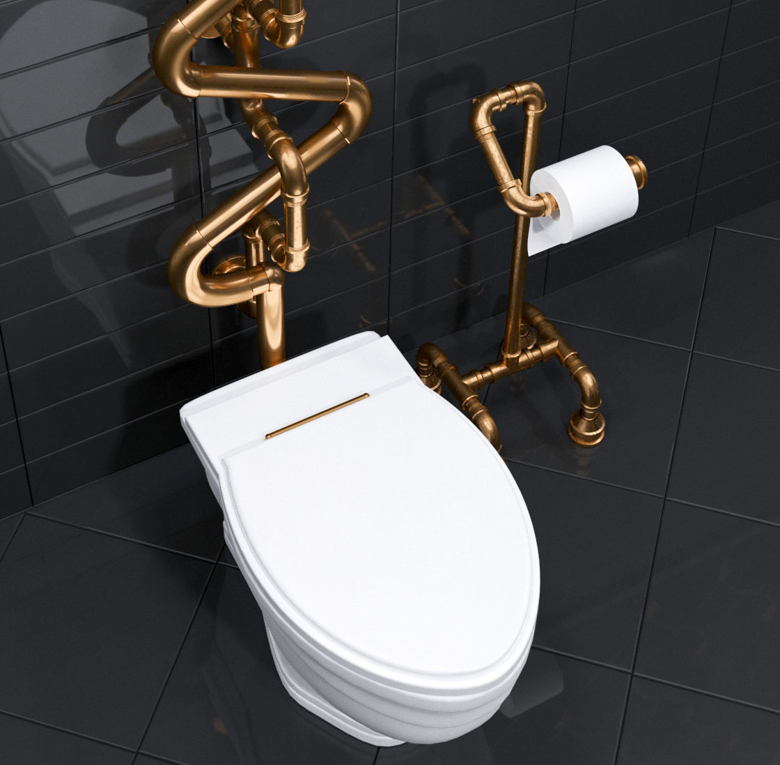 Toilet loft 3D model_4