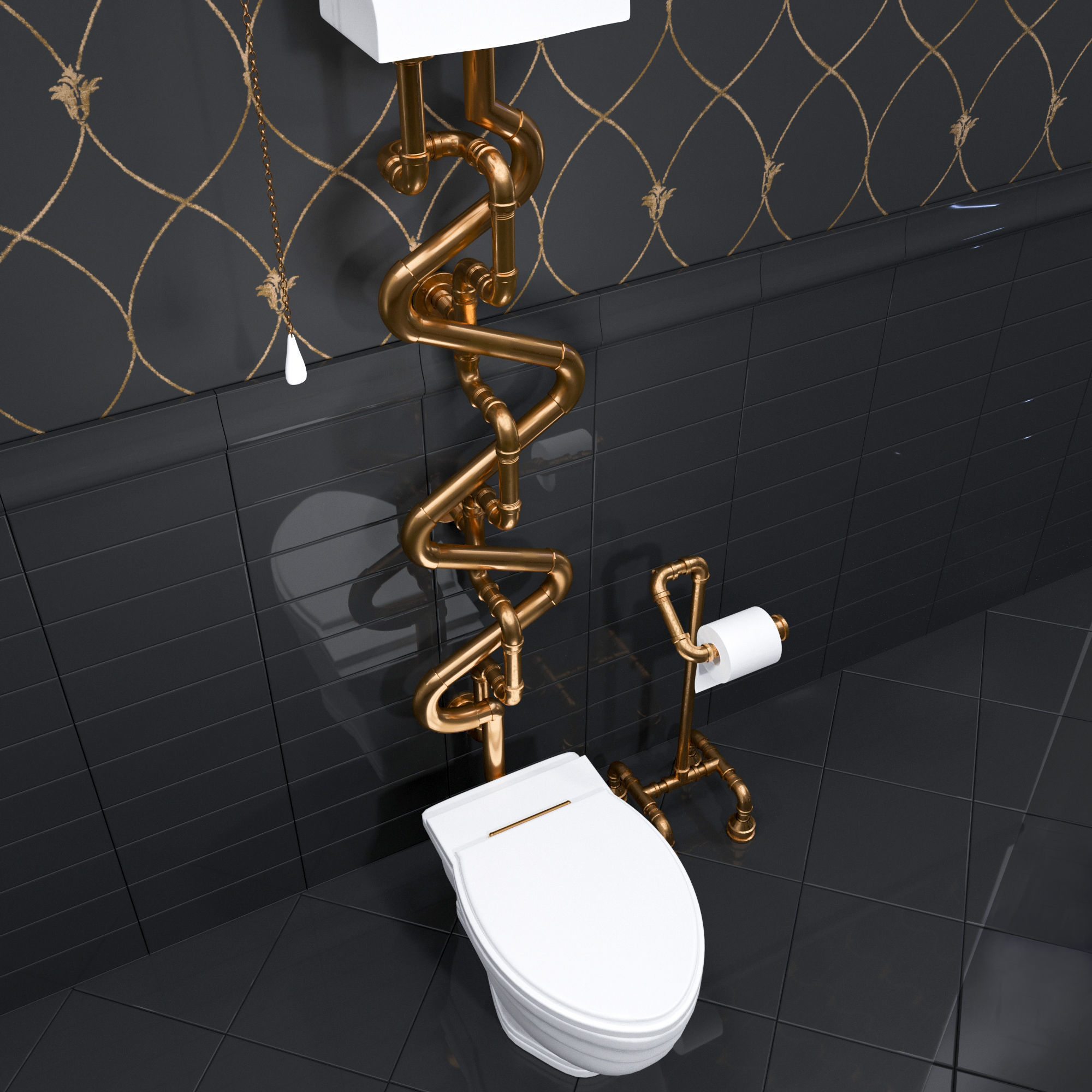 Toilet loft 3D model_1