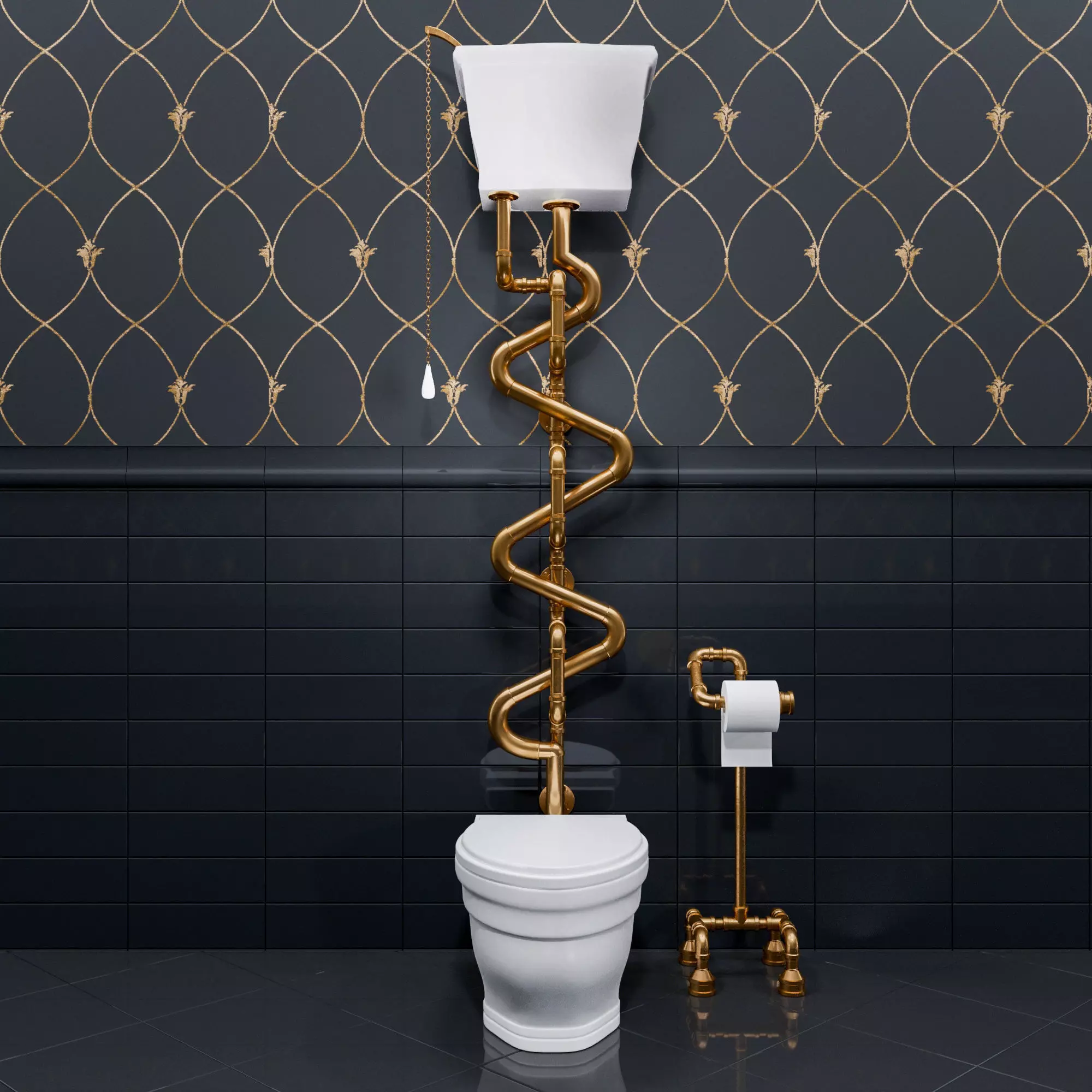 Toilet loft 3D model_0