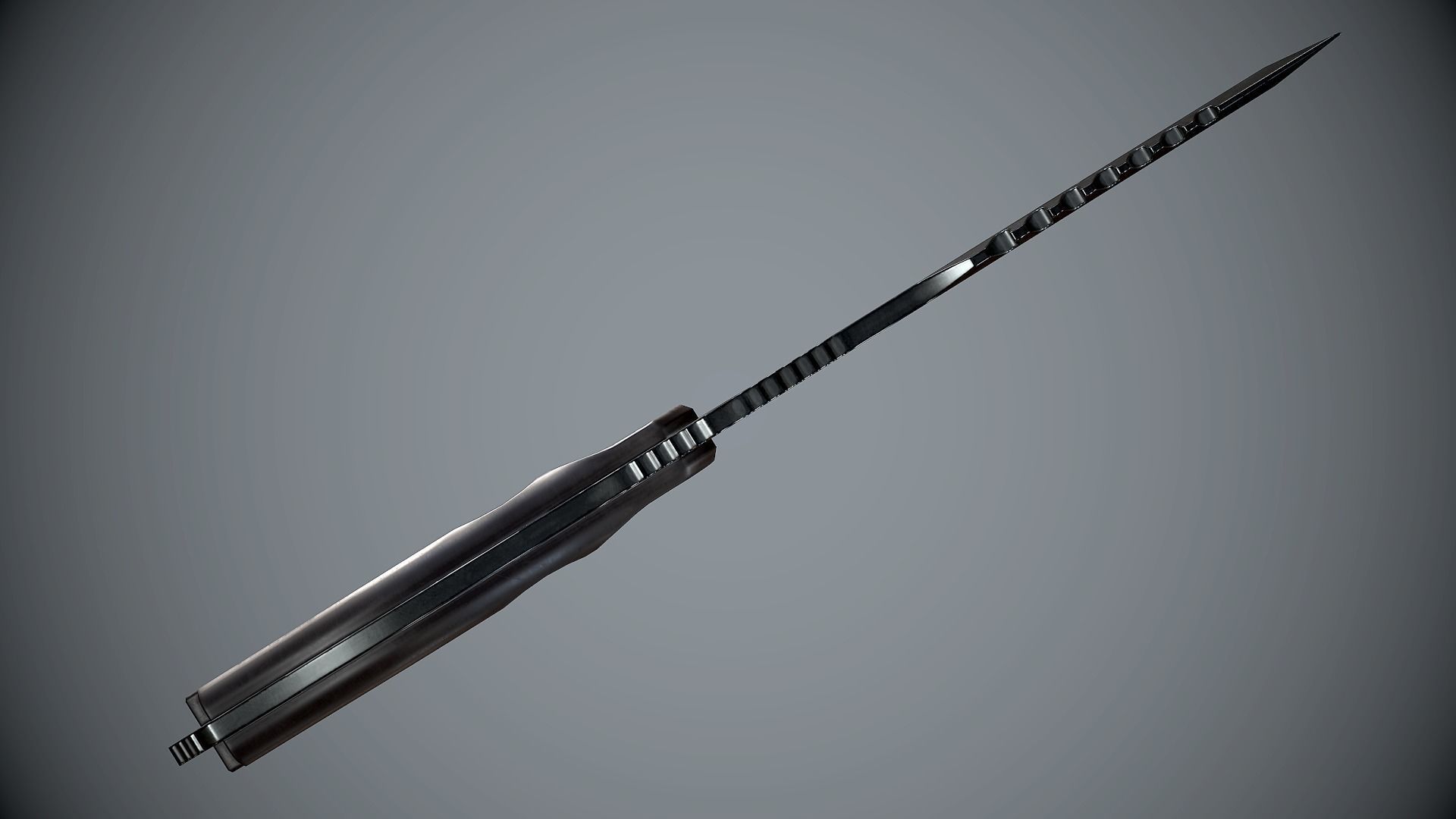 Combat Knife High Tech Low-poly 3D model_7