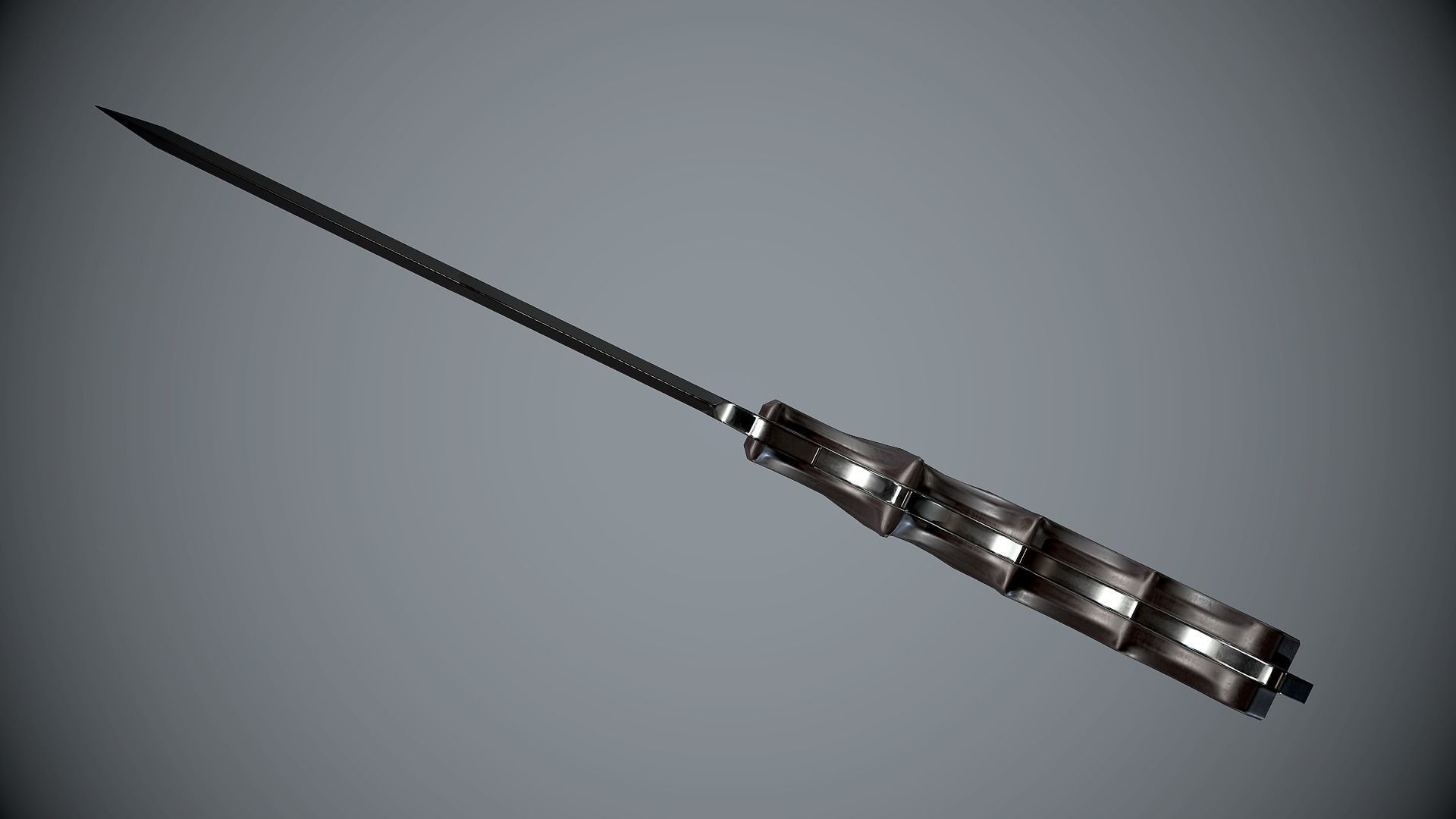 Combat Knife High Tech Low-poly 3D model_8