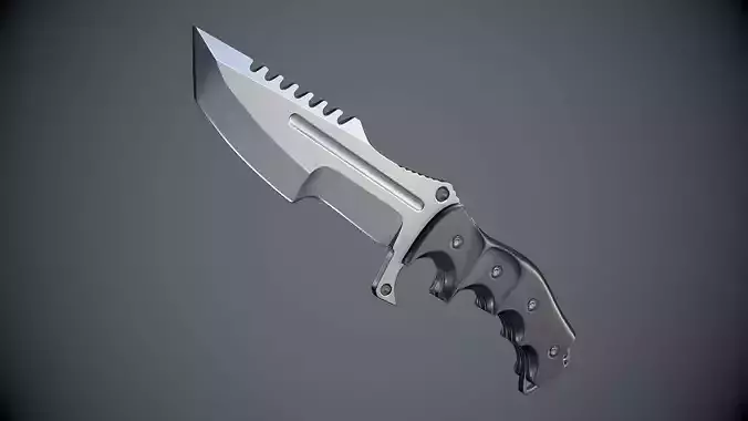 Combat Knife High Tech Low-poly 3D model