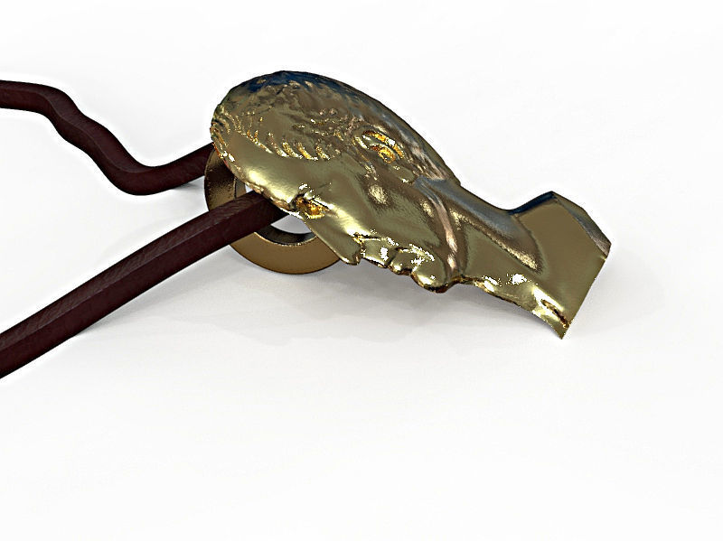 Julius Caesar pendant 3D print model_1