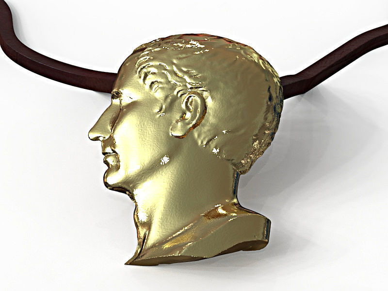 Julius Caesar pendant 3D print model_2