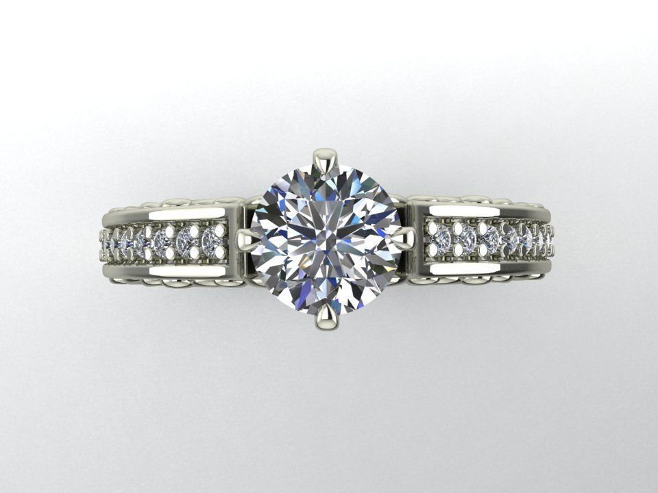 Ring 2 filigree engagement 3D print model_4