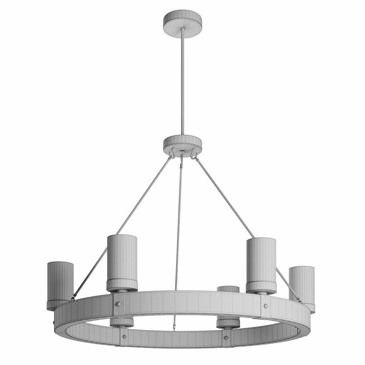 Arturo 6-Light Round Chandelier 3D model_3