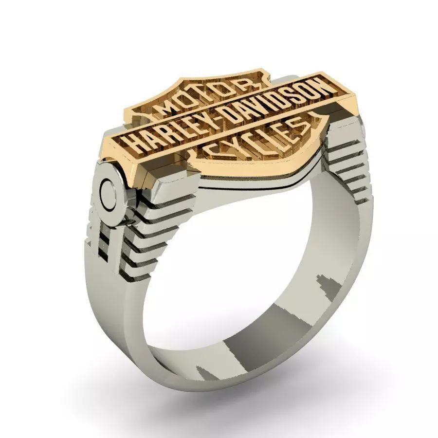 mens ring harley-davidson     3D print model_0