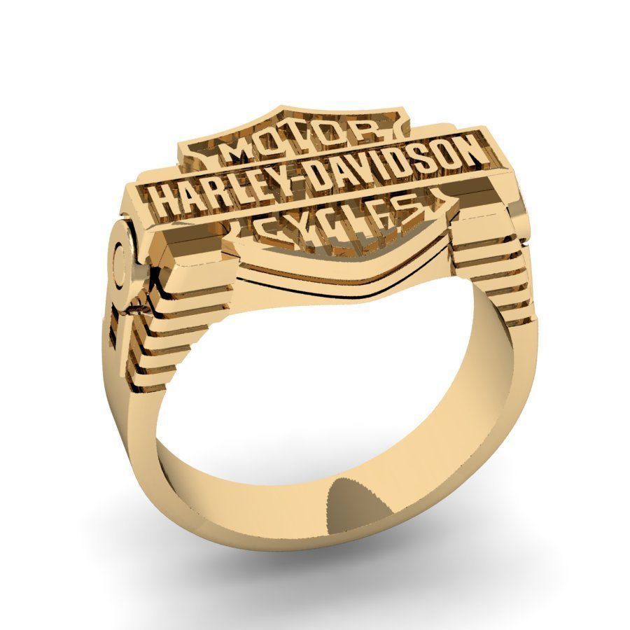 mens ring harley-davidson     3D print model_1
