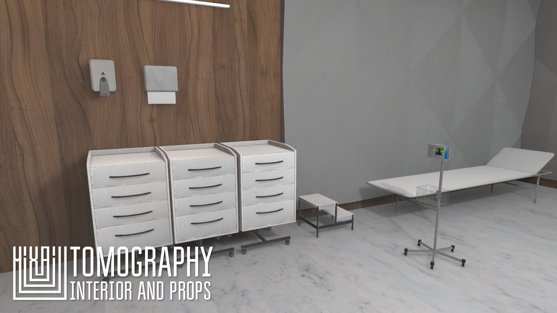 Tomography - interior and props Low-poly 3D model_5