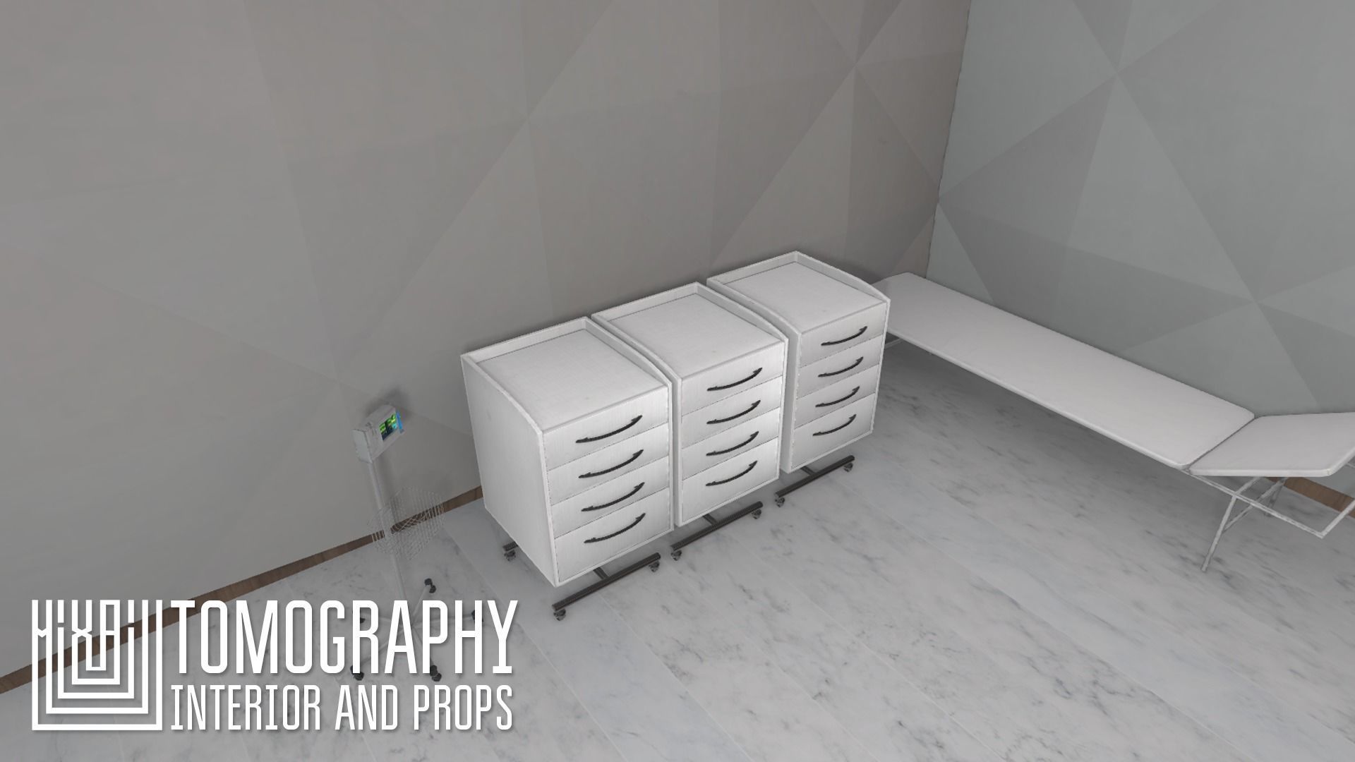 Tomography - interior and props Low-poly 3D model_4