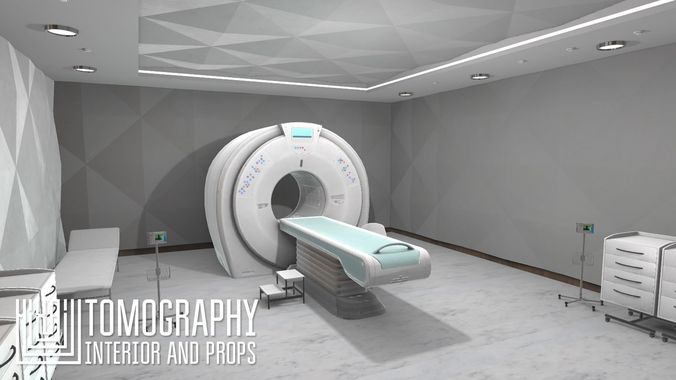 Tomography - interior and props Low-poly 3D model