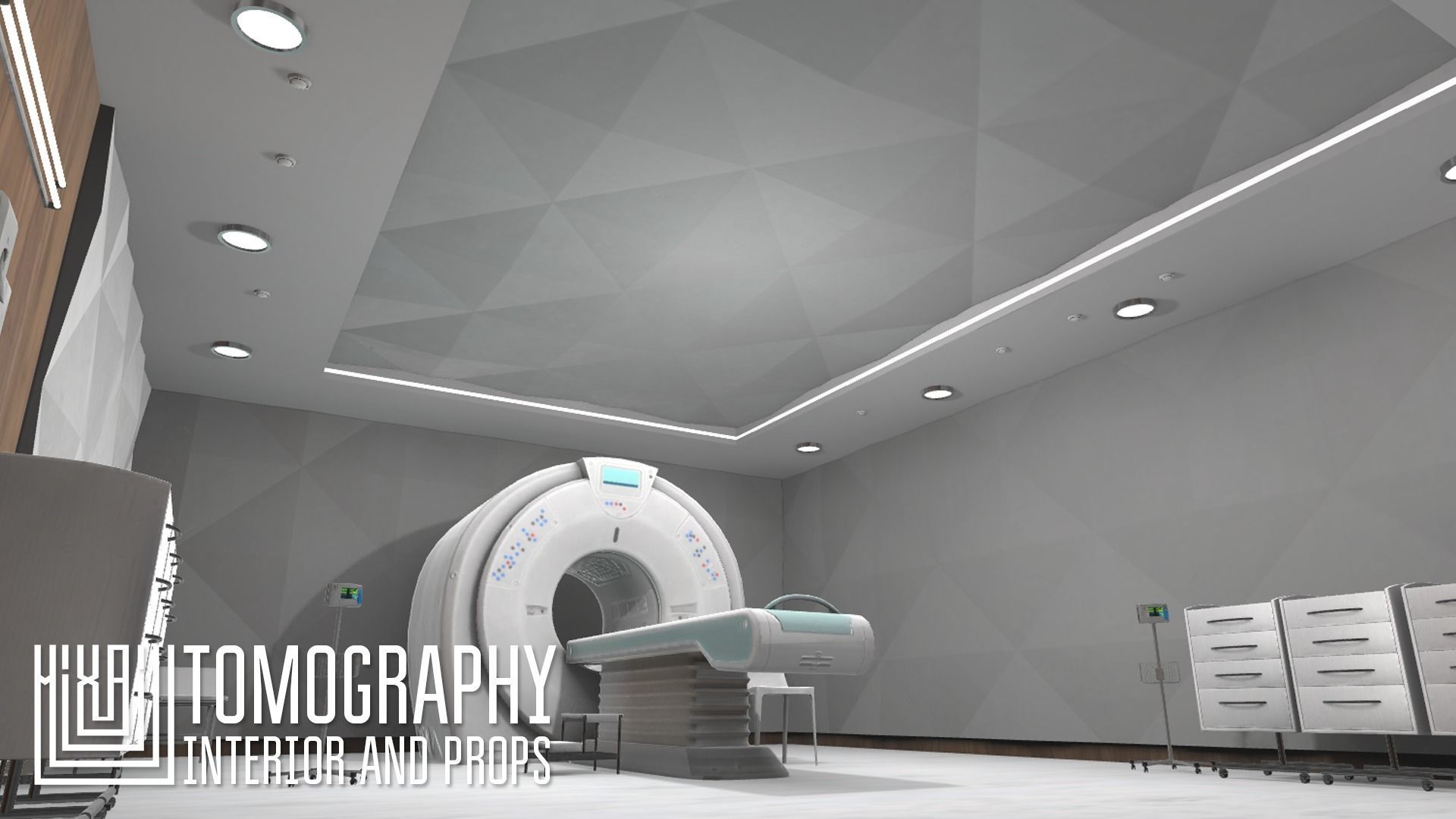 Tomography - interior and props Low-poly 3D model_6