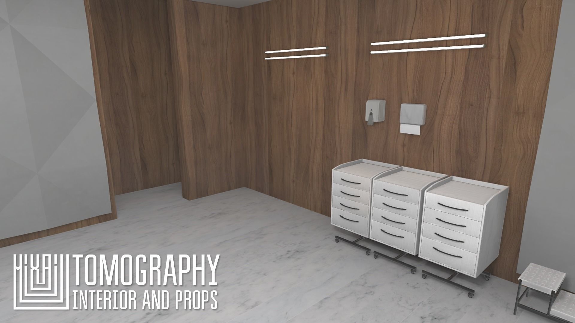 Tomography - interior and props Low-poly 3D model_3