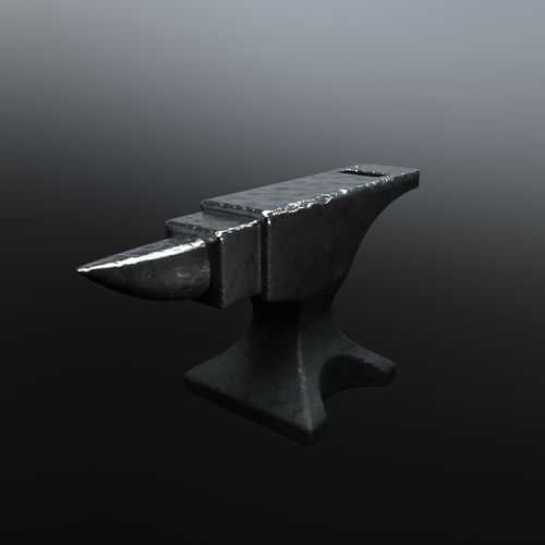 The ancient metal anvil 3D model