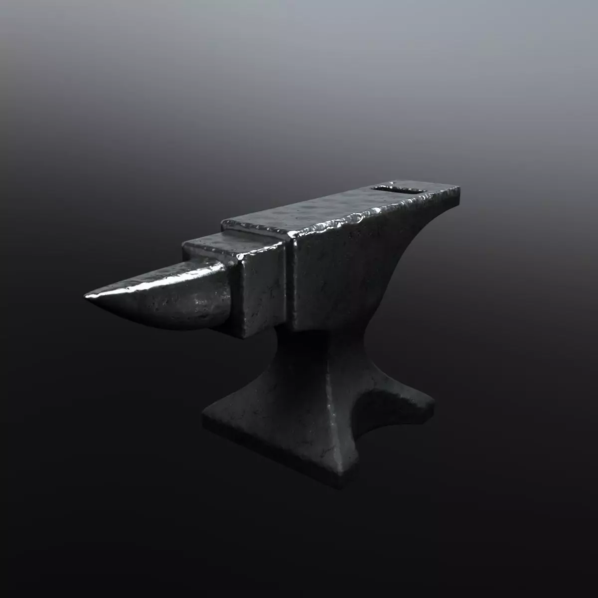 The ancient metal anvil 3D model_0