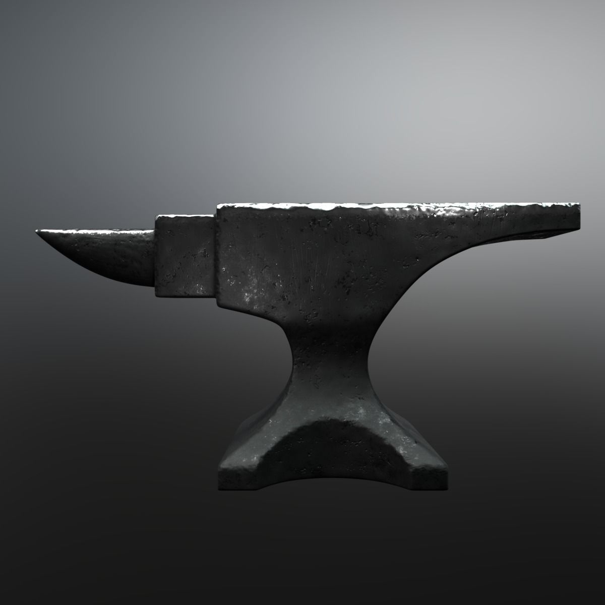 The ancient metal anvil 3D model_1