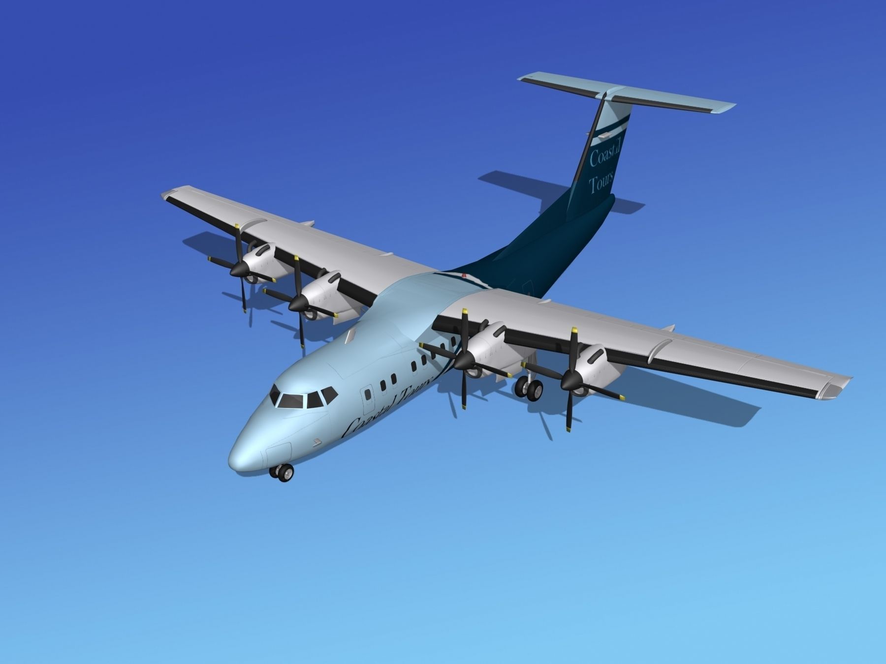 Dehavilland DHC-7 Coastal Tours 3D model_10
