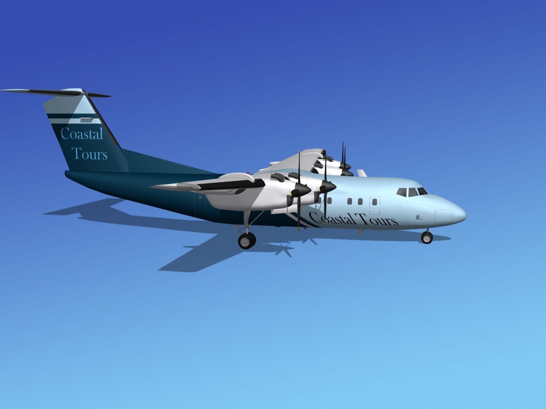 Dehavilland DHC-7 Coastal Tours 3D model_3