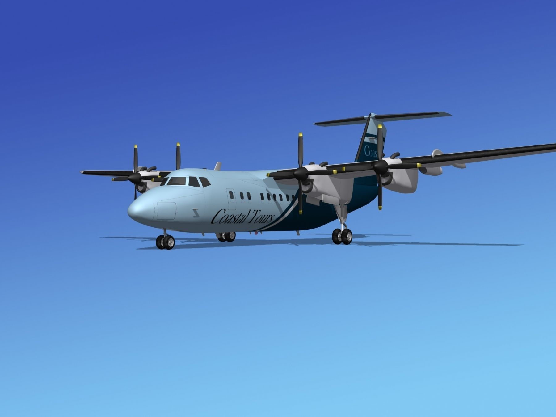 Dehavilland DHC-7 Coastal Tours 3D model_1