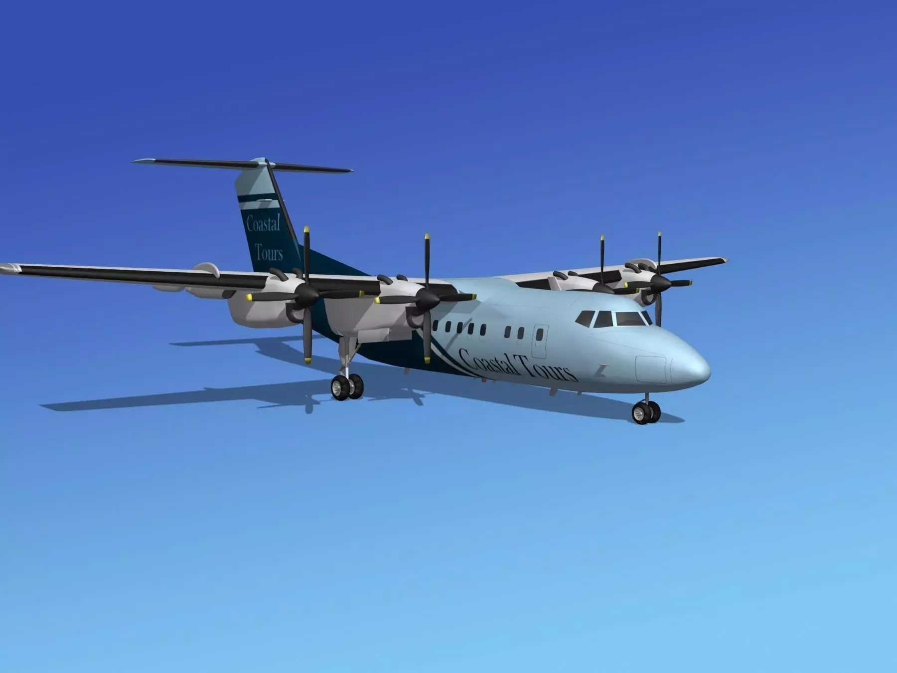 Dehavilland DHC-7 Coastal Tours 3D model_0