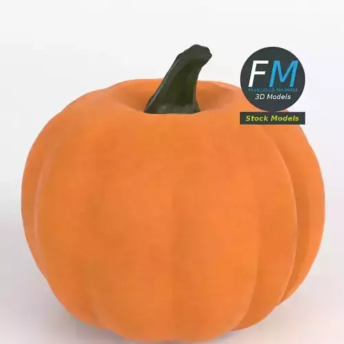 Stylized pumpkin 3D model