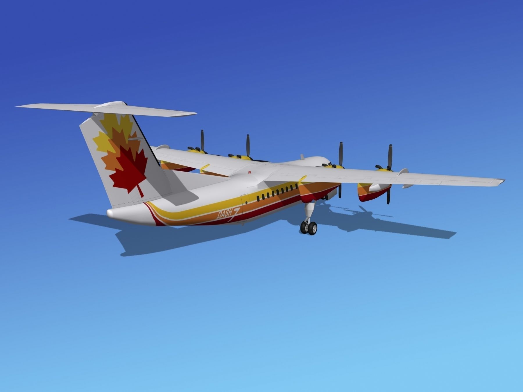 DHC-7 Dehavilland Canada 3D model_6