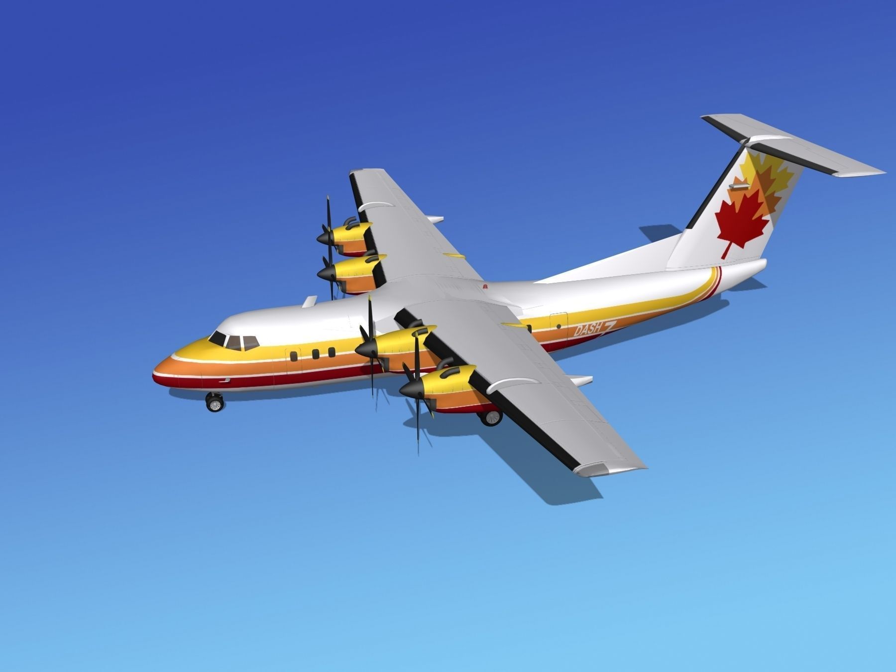 DHC-7 Dehavilland Canada 3D model_9